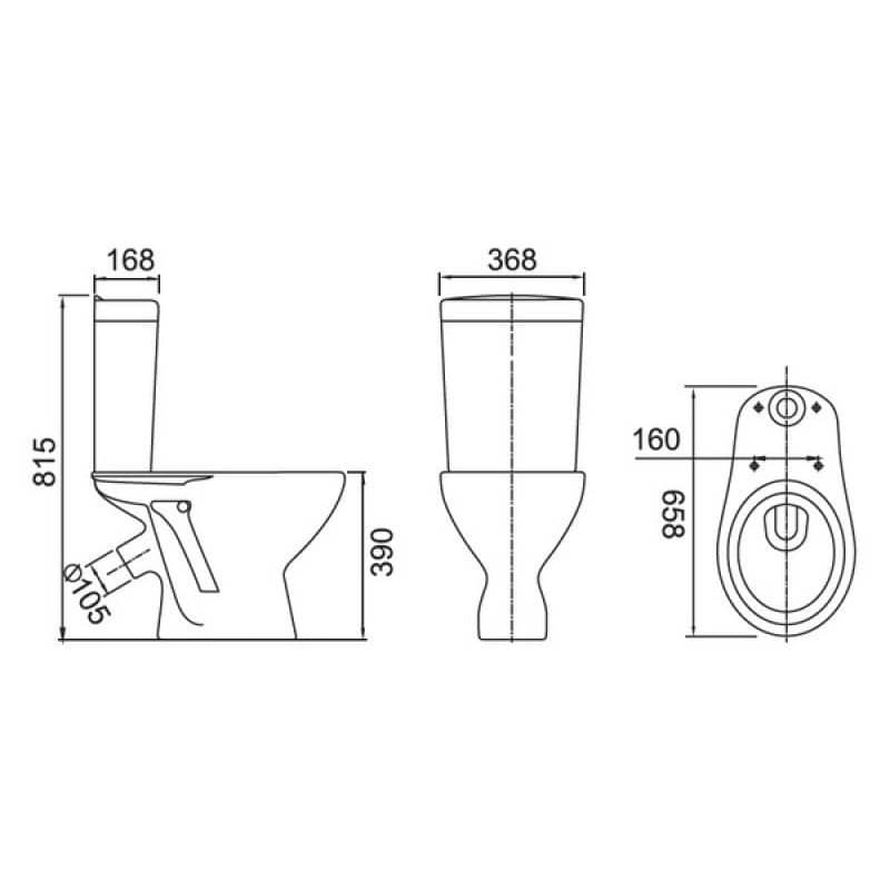 Унитаз Cersanit Mito Best Косой Выпуск
